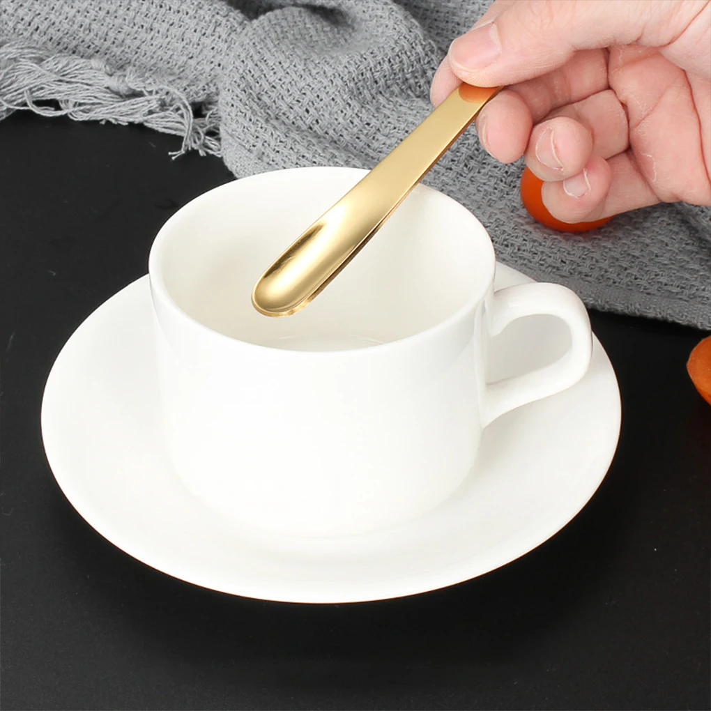 

2pcs Stainless Steel Mirror Hand-polished Mini Coffee Spoons Essential For Coffee Lovers