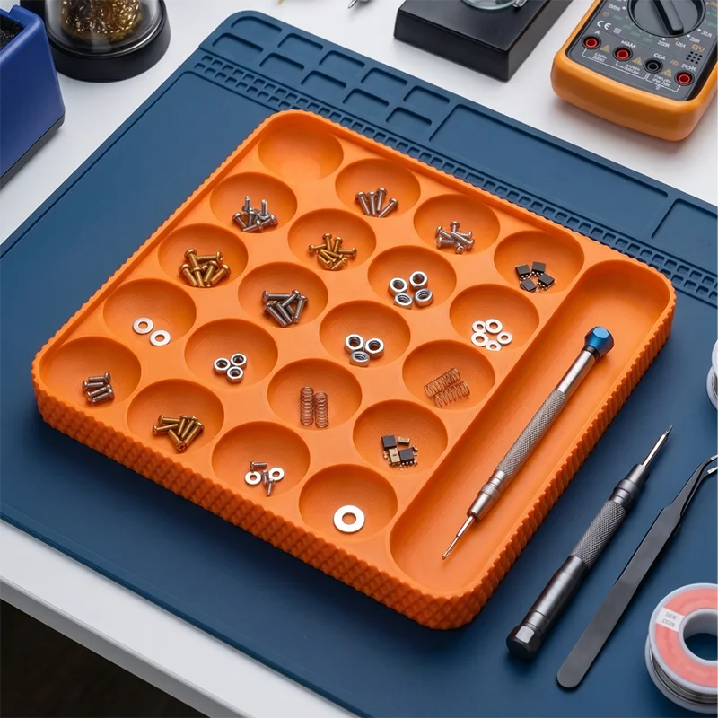 1PCS 3D Printed Tool Storage Tray Screw Nut Organizer Screwdriver Holder RC Car Repair Upgrade Parts Sorting Plate Workbench