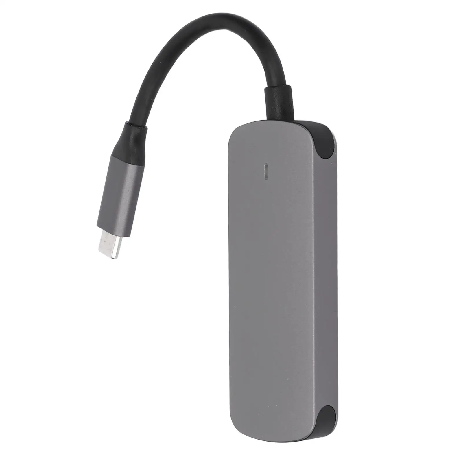 4-in-1 USB C Hub with 4K HD Output, PD Fast Charge, Gray Metal Splitter for laptop & Phone Compatibility