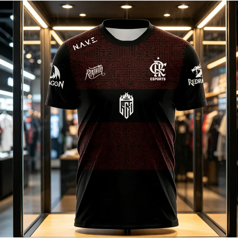Camiseta Deportiva de Moda 2026, Uniforme Mibr Esports, Azul y Dorado, Impresión 3D, Secado Rápido, Transpirable, para Hombre, Niños y Familia