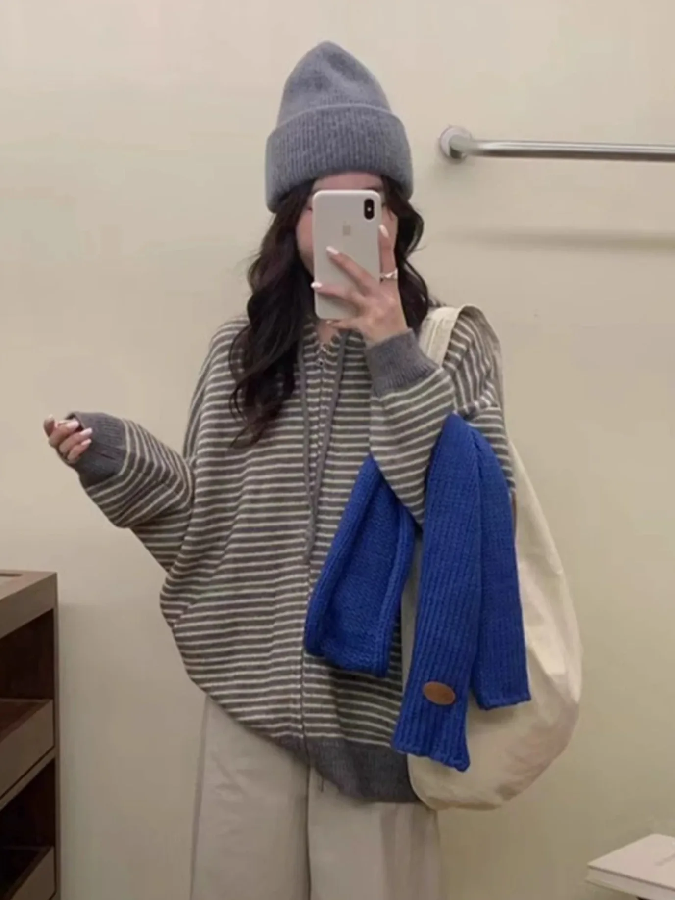 Pull à capuche rayé Chic coréen pour femmes, décontracté, confortable, respirant, toutes saisons, Faion exclusif en ligne