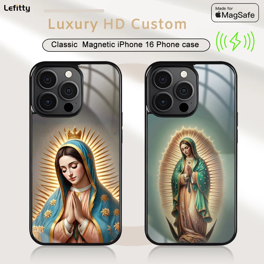 

Our Lady G-Guadalupe Phone Case For iPhone 16 15 14 13 12 11 Pro Max Plus Mini Magnetic Magsafe Wireless Charging Cover