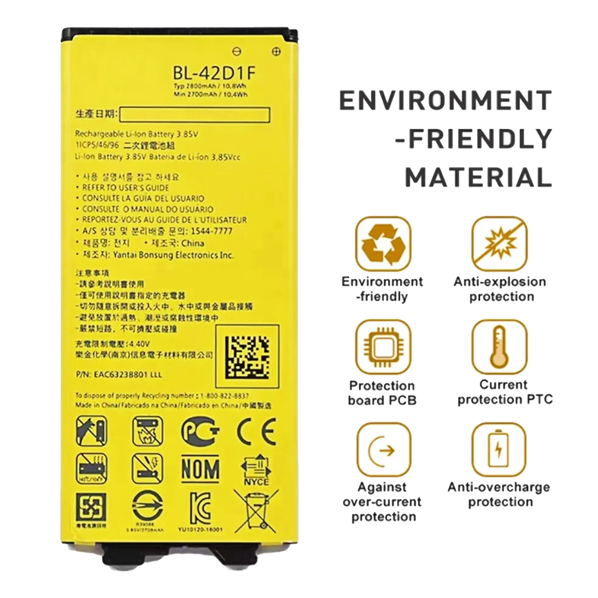 BL-42D1F BL 42D1F  Batter For LG G5 VS987 US992 H820 H840 H850 H868 H860 LS992 Original Capacity Phone Batteries