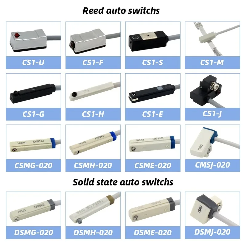 CS1-G CS1-M CS1-U CS1-F D-A93 D-Z73 D-A73 D-C73 Magnetic Switch Air Pneumatic Cylinder CS1-J Magnetic Reed Switch Sensor
