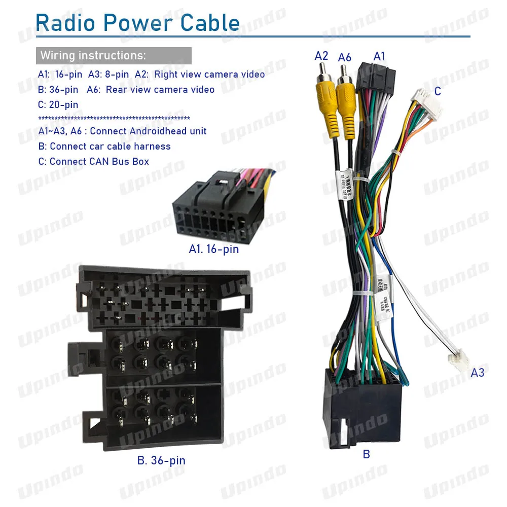 أندرويد راديو السيارة الأسلاك تسخير CAN حافلة محول 16pin كابل ل Haval M6 H6