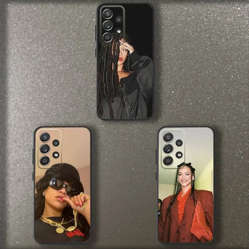 

Singer R-Rihannas Phone Case For Samsung S 25,24,23,22,30,21,10,9,Ultra,Plus,Lite,FE,4,5 G Soft Black Case