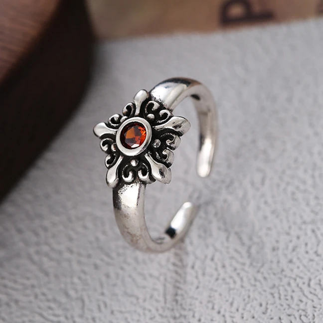 

PONYKISS 925 Sterling Silver Vintage Zircon Star Rings for Women Minimalist Opening Fine Jewelry Light Luxury Accessories