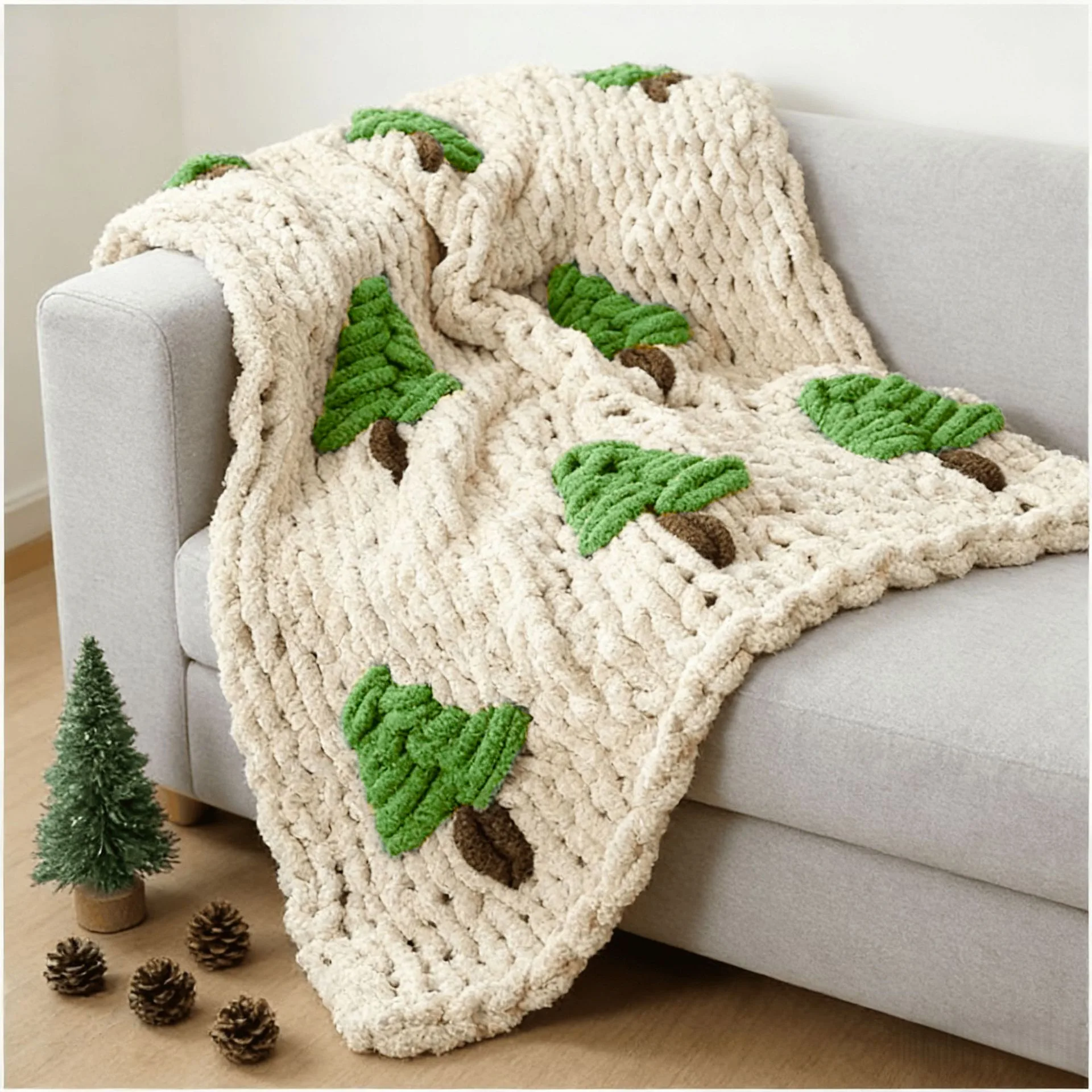 Handgebreide deken voor bed Ke - Throw Blanket Chunky Knit recensie en prijs