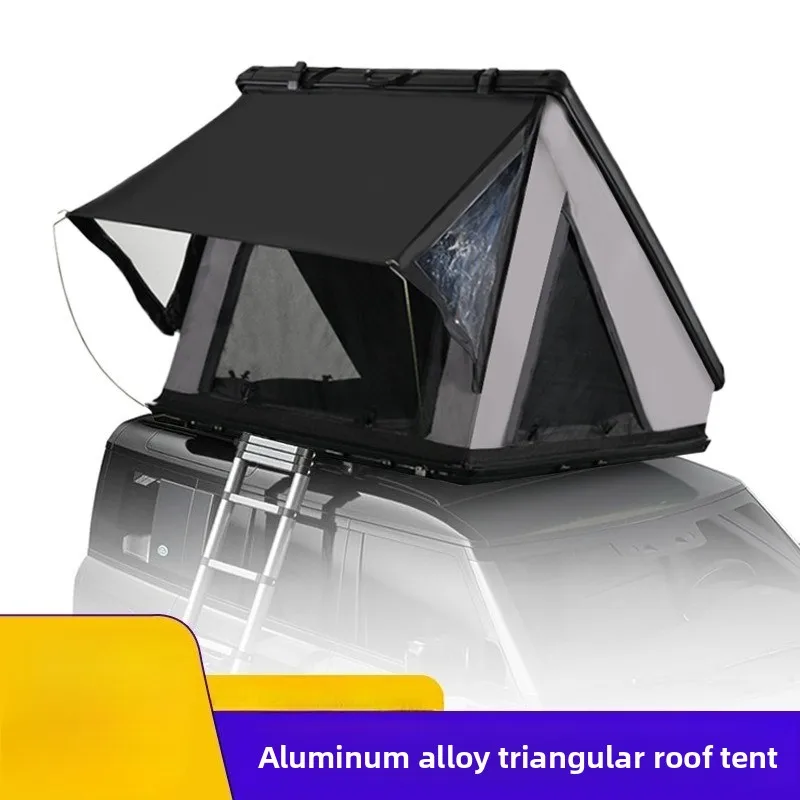 Aluminum alloy triangular roof tent, outdoor camping SUV, hardcore off-road, self driving, crossing, quick opening car tent