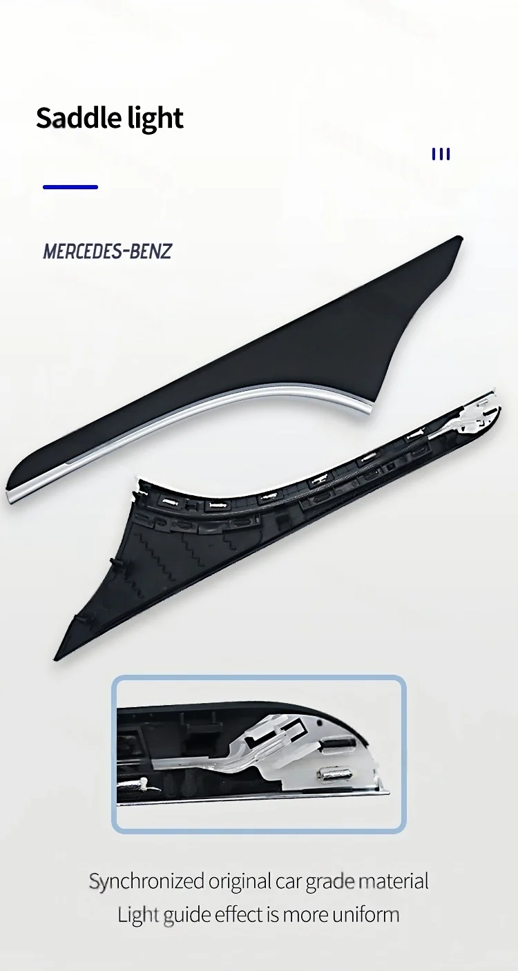 Für Mercedes-Benz C-Klasse W206 2022-2026 64 Farben Zentrale Sattelbeleuchtung Ambientebeleuchtung Mittelkonsole Atmosphärenlicht Upgrade – Detail 5