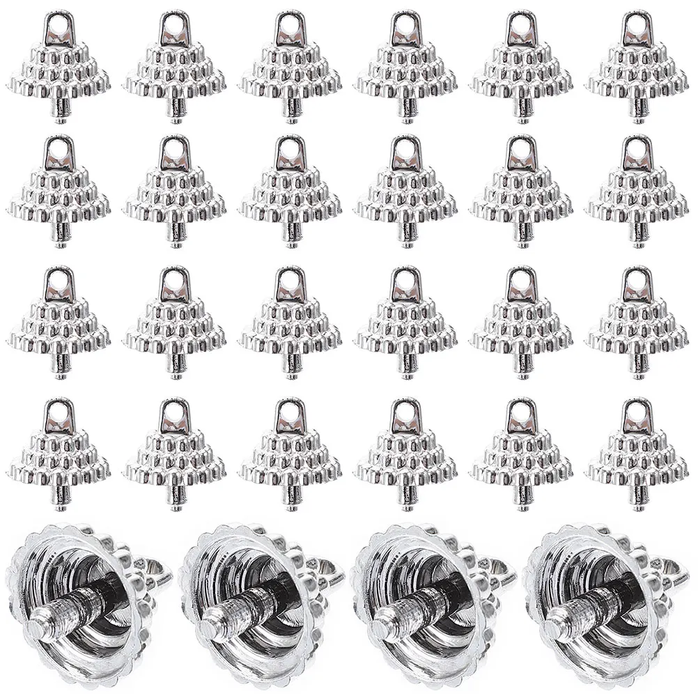 

100 Pcs Product Christmas Ball Cap Accessories Has Shaped Plastic Ornaments Diy Decorations