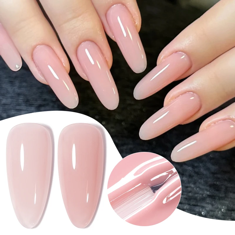 

AWStorG 15ML Nail Polish Gel Nude Pink Glitter Gel Varnish Soak Off UV/LED Gel Polish For Manicure Home Salon DIY