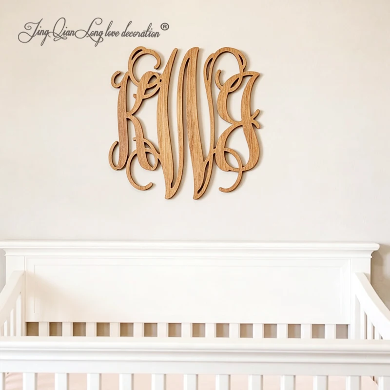 Custom Wooden Monogram - Wall Hanging -Door Hanger - Wedding Monogram - Nursery Monogram - Wooden Initials - Bridal Shower Gift