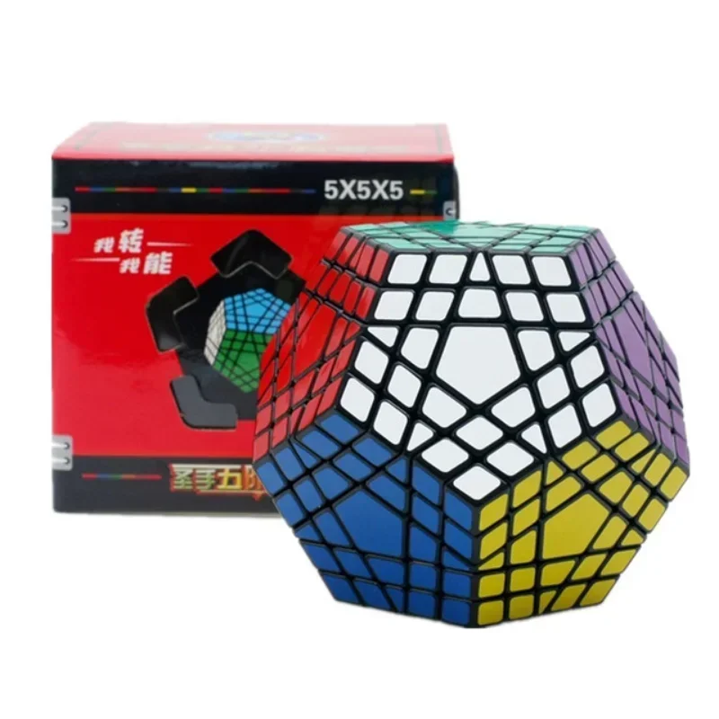 [Picube] SengSo 5x5 Megaminx 5x5x5 Gigaminx 매직 큐브 블랙 베이스 메가 프로페셔널 Cubo Magico 학습 교육 완구