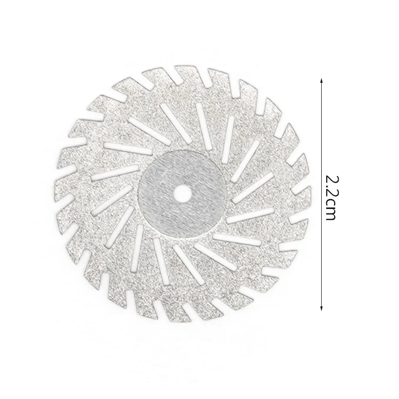 10 قطعة أسطوانة تقطيع الماس رقيقة جدا الأسنان مغزل مزدوج الوجهين حصى الخزف تلميع الأقراص عجلات أداة دوارة
