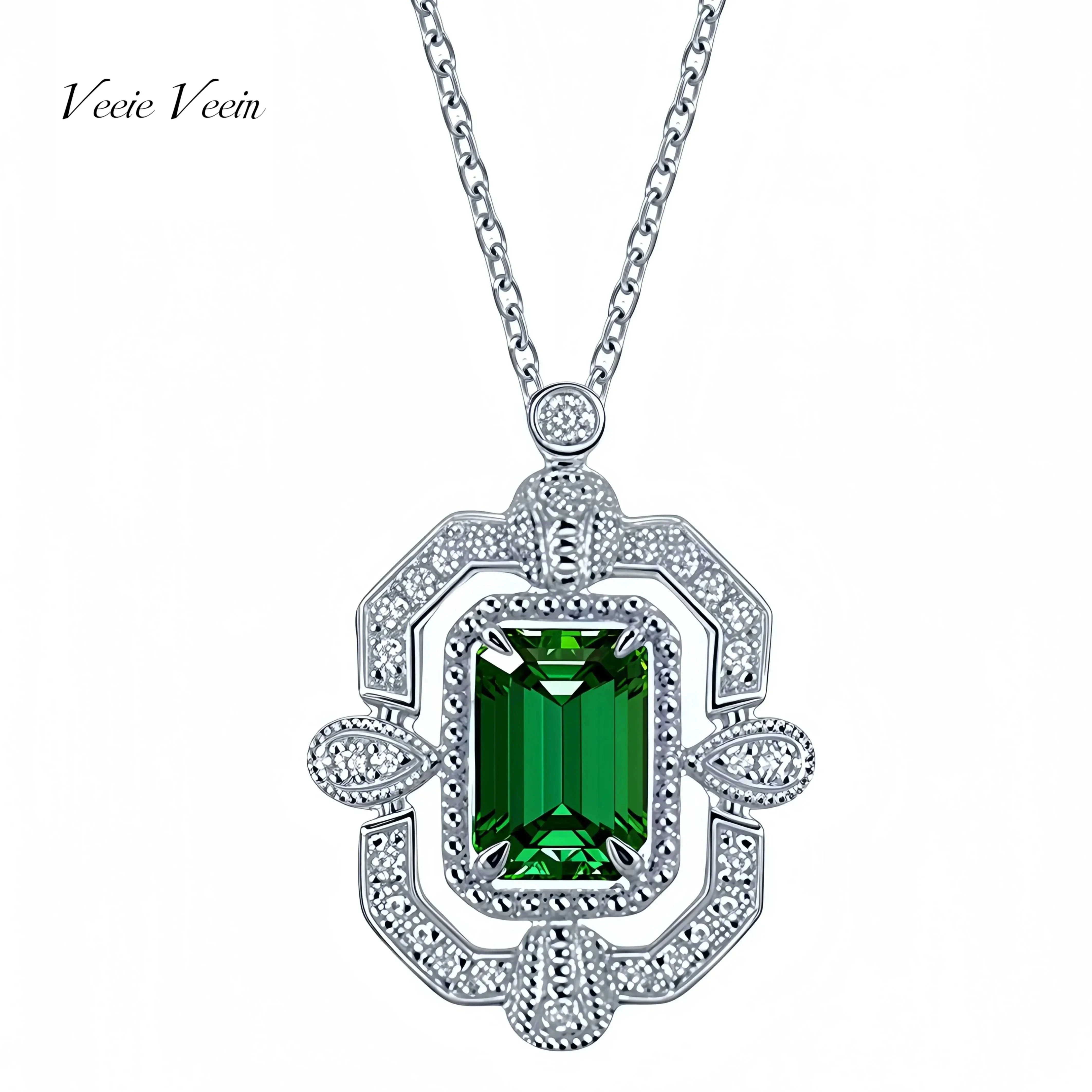 

Veeie Veein Brand MST Real 925 Sterling Silver For Women High Carbon Diamond Certificated Water Drop Pendants Necklaces Jewelry