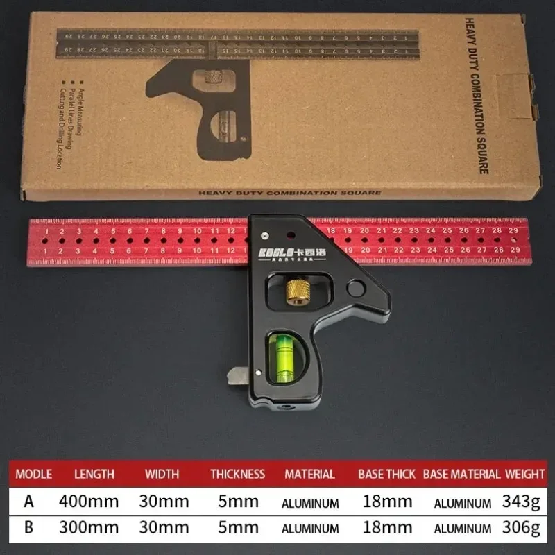 Precision Meets Power – 30/40cm Movable Stainless Steel Angle Ruler for Heavy Duty Woodworking, Multifunction & High Accuracy