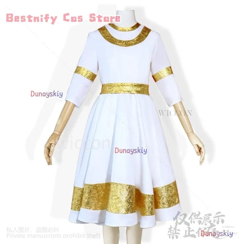 CosplayMiquella تأثيري أنيمي لعبة Cutecore زي الساحرة فستان أبيض لوليتا الذهبي الدانتيل الباروكات للفتيات امرأة هالوين كوسبفلي