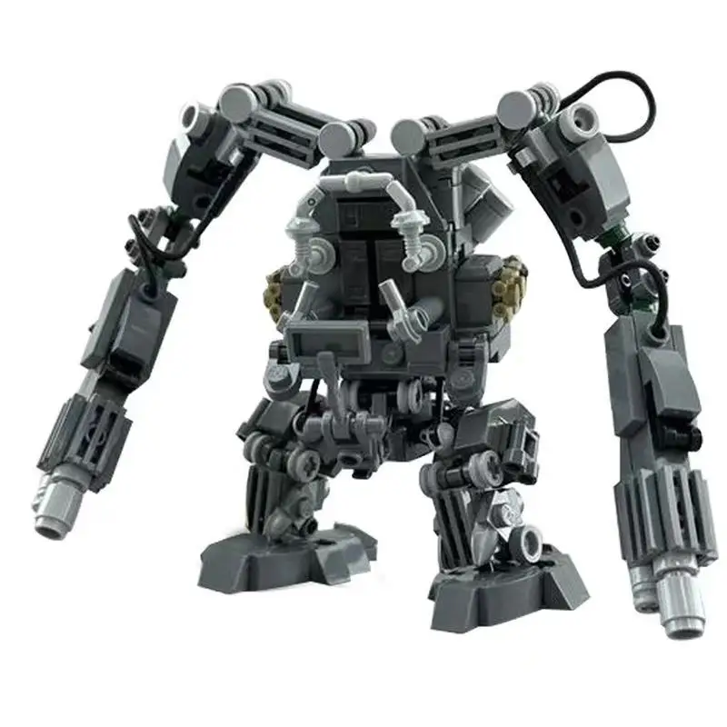 MOC Robot nero APU Mecha Robot Arma Blocchi di costruzione Assemblaggio Film classico Modello Building Block Giocattolo Regalo di compleanno per le vacanze