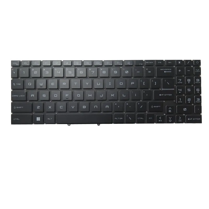 YD Laptop Per-Key RGB Backlit Keyboard For MSI Stealth 16 AI Studio A1VIG A1VHG A1VGG A1VFG MS-15F3 MS-15F4 English US Black