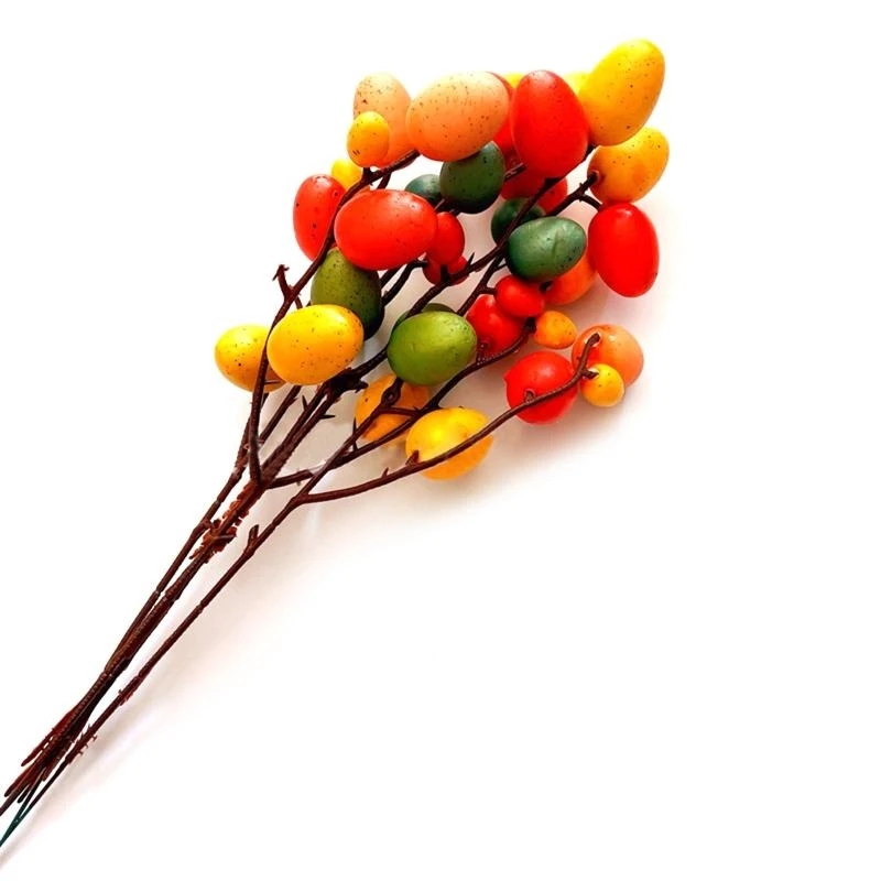 부활절 달걀 절단 인공 꽃 지점 다채로운 거품 새 계란 축하 장식 홈 봄 파티 용품