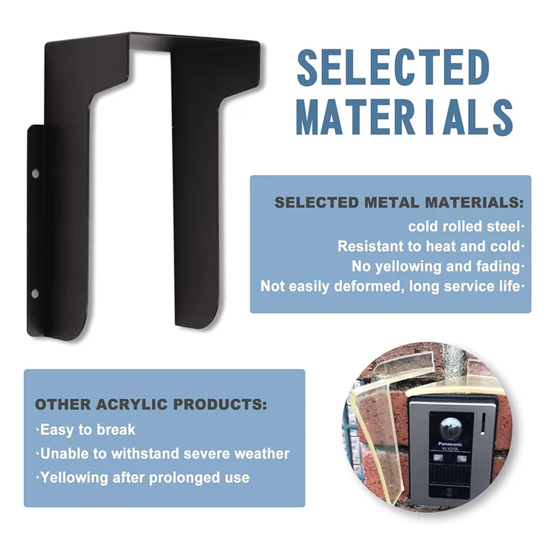 

BAAJ-для кольцевого дверного звонка, защищенный от атмосферных воздействий, антибликовый чехол из дождевой стали для защиты от солнца и погодных воздействий для Ring1/2/3/4/2020/Pro