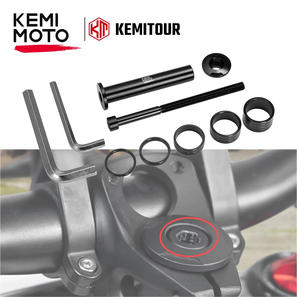 

For Surron Stem Lock Headset Spacer with Handlebar Stem Top Cap Base and Extended Nut For Sur‑Ron Light Bee X S X260 Ultra Bee