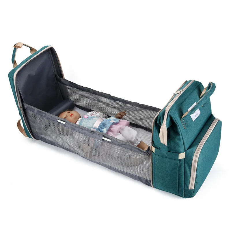 New Foldable Baby Crib for Outdoor Use Portable Mommy Bag Large Capacity for Delivery Bag Trailer Mother and Baby Bag