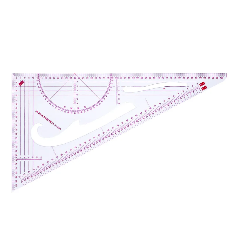 Triangular Scale Ruler for Clothing, Share 90 Degrees, 1Pc, 1: 3, 1: 4, 1: 5