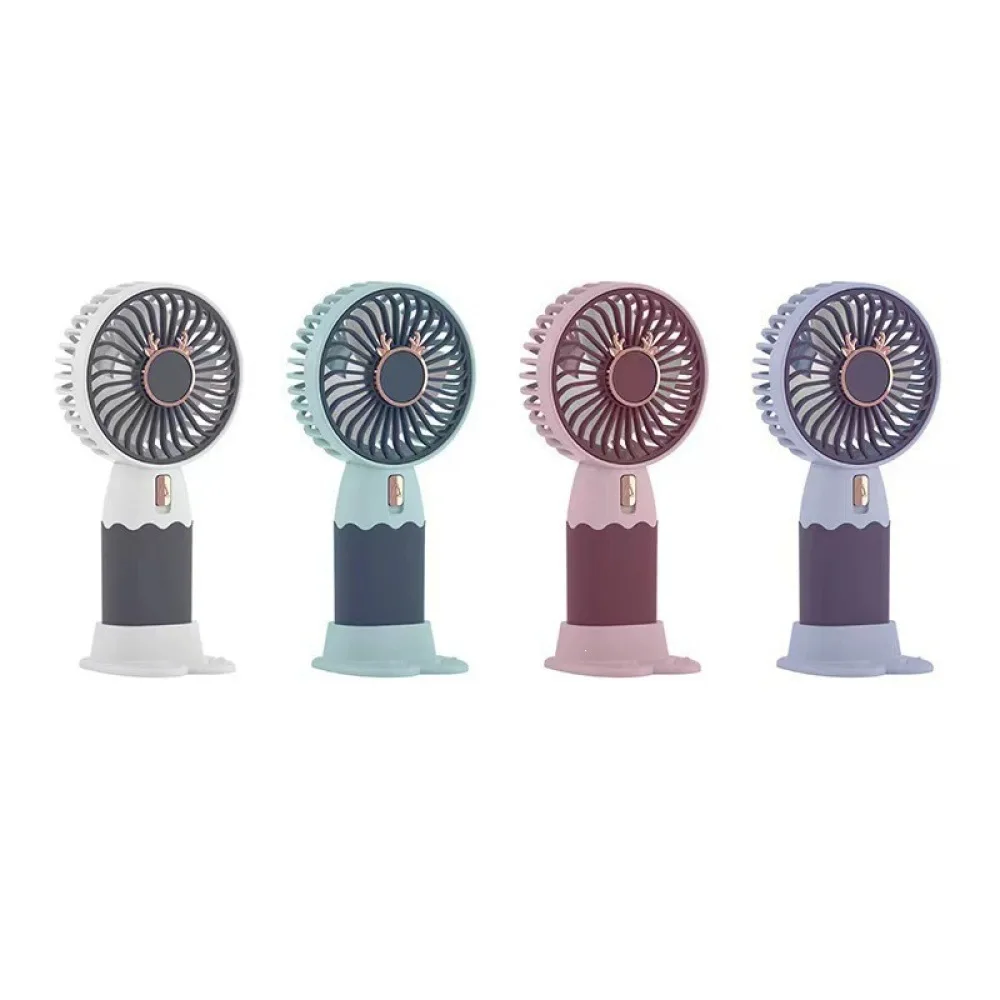 Handheld Mini Fan USB Rechargeable Desktop Cooling Stand Portable Air Blower Lightweight Design Perfect For Summer Travel Gift