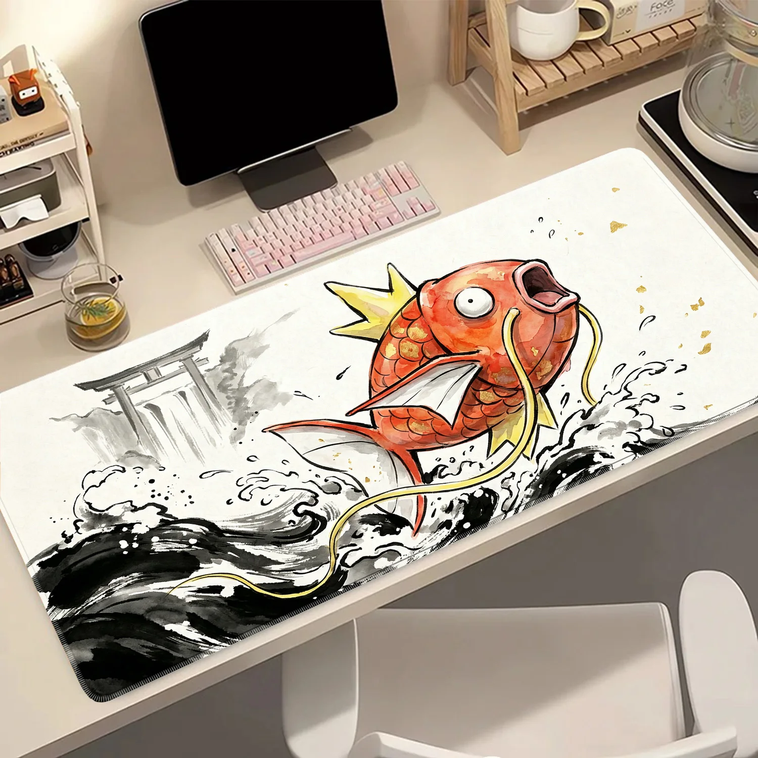 HD Mouse Pad Pokemon Wash Painting Non-Slip Durable Gaming Desk Mat PC Computer Keyboard Pad Print Extended Mousepad Anime