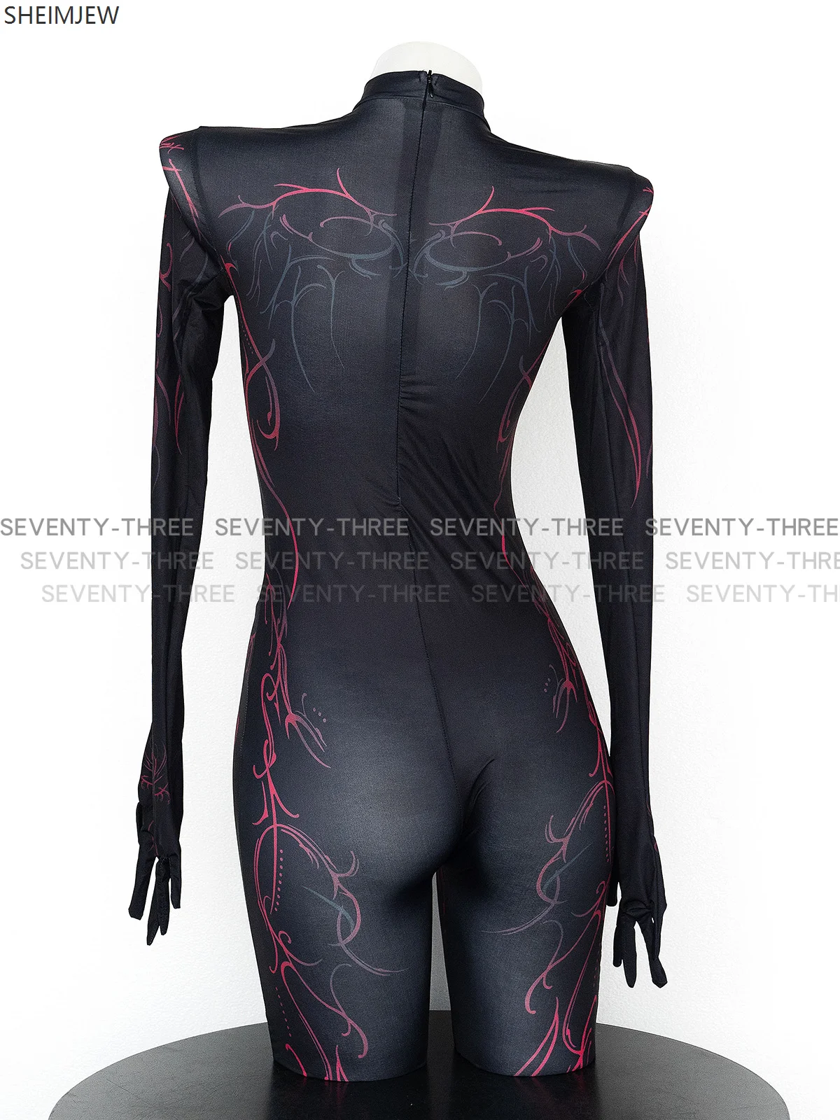 Women's Sexy Oily Splicing Gradient Succubus Tights Full Body Little Devil Adult Role Play Gothic Temptation Uniform Costume - Image 4