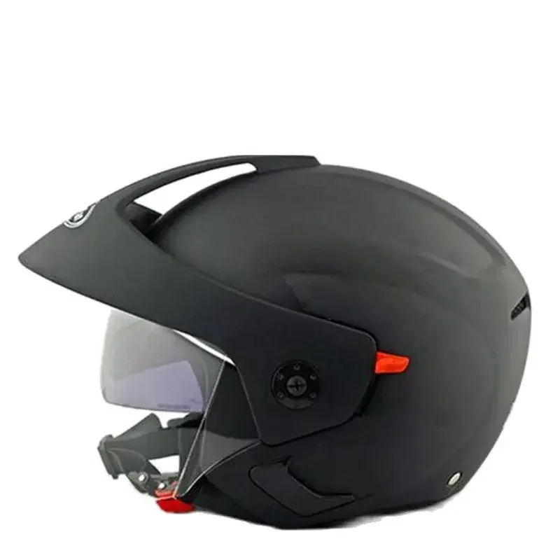 Hot Motocross Helmets (5 Colors) Masei Ruby Vintage Helmet 3/4 Open Face Scooter Helmet Vintage Jet Motorcycle Helmet Double Len