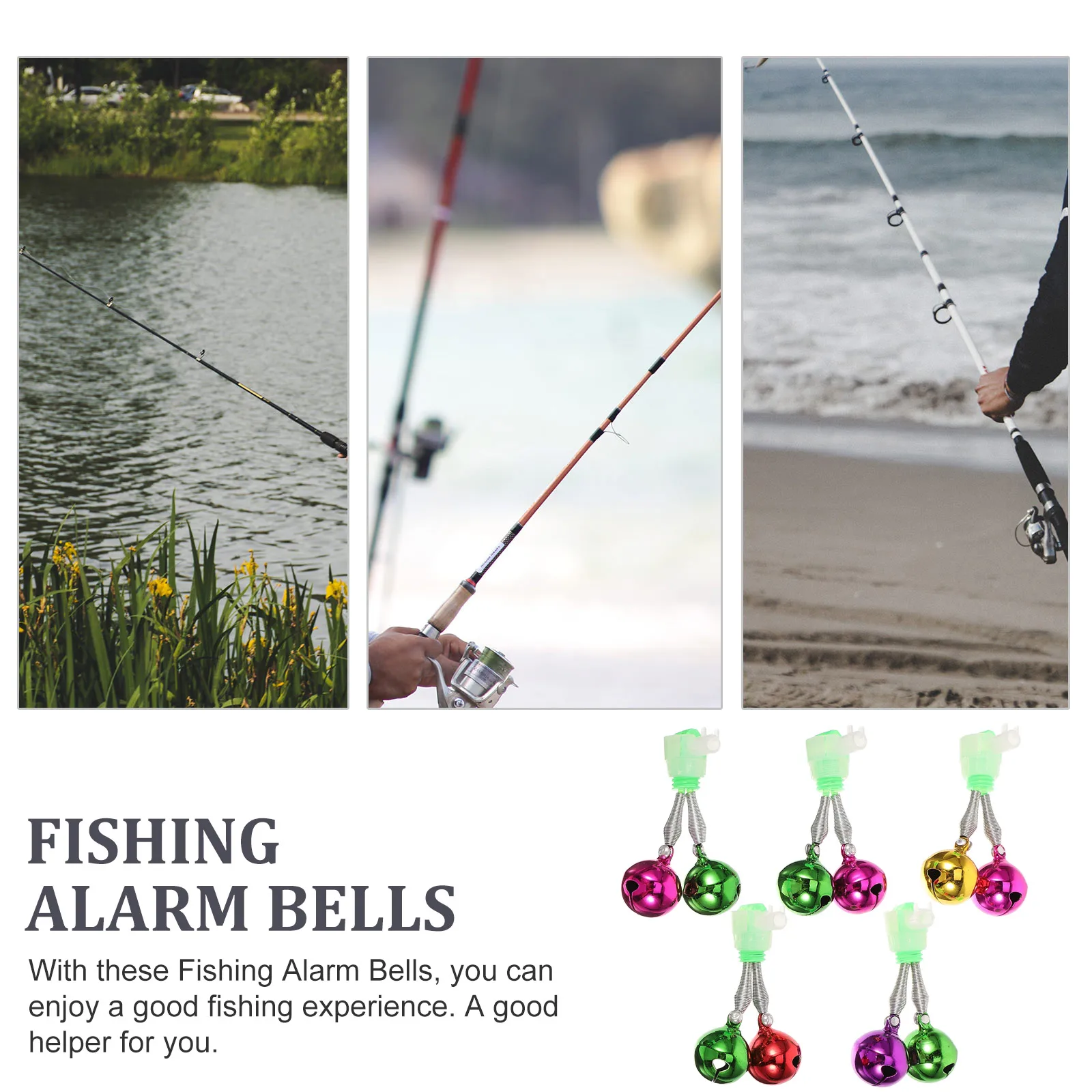 

5Pcs Fishing Bell Clips Professional Loud Alarm for Sea Fishing Rods Bite Alarm Accessories