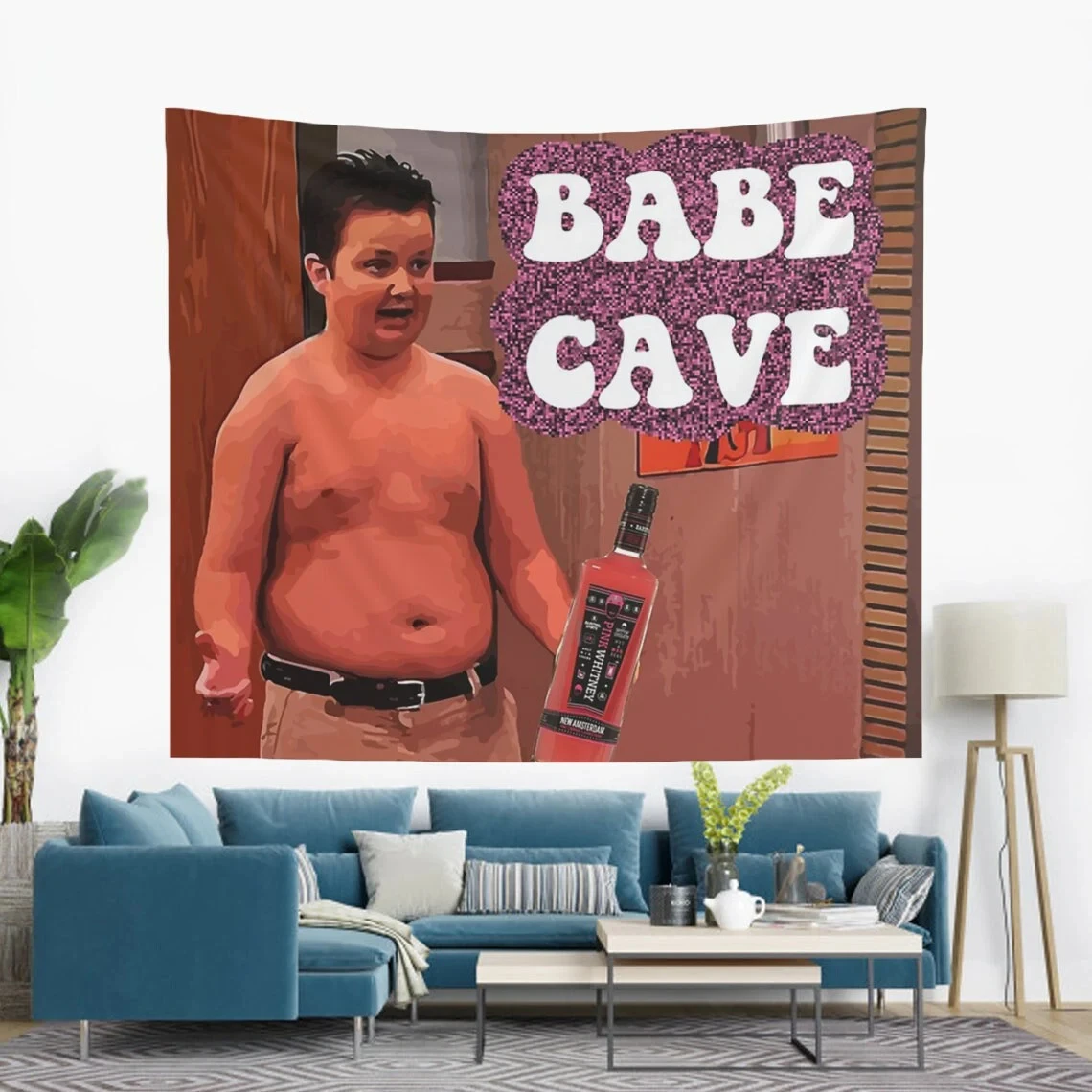 Gibby Babe Cave Funny Meme Tapestry Wall Hanging Bohemian Aesthetic Wall Decor Boho Home Decoration For Bedroom Living Room
