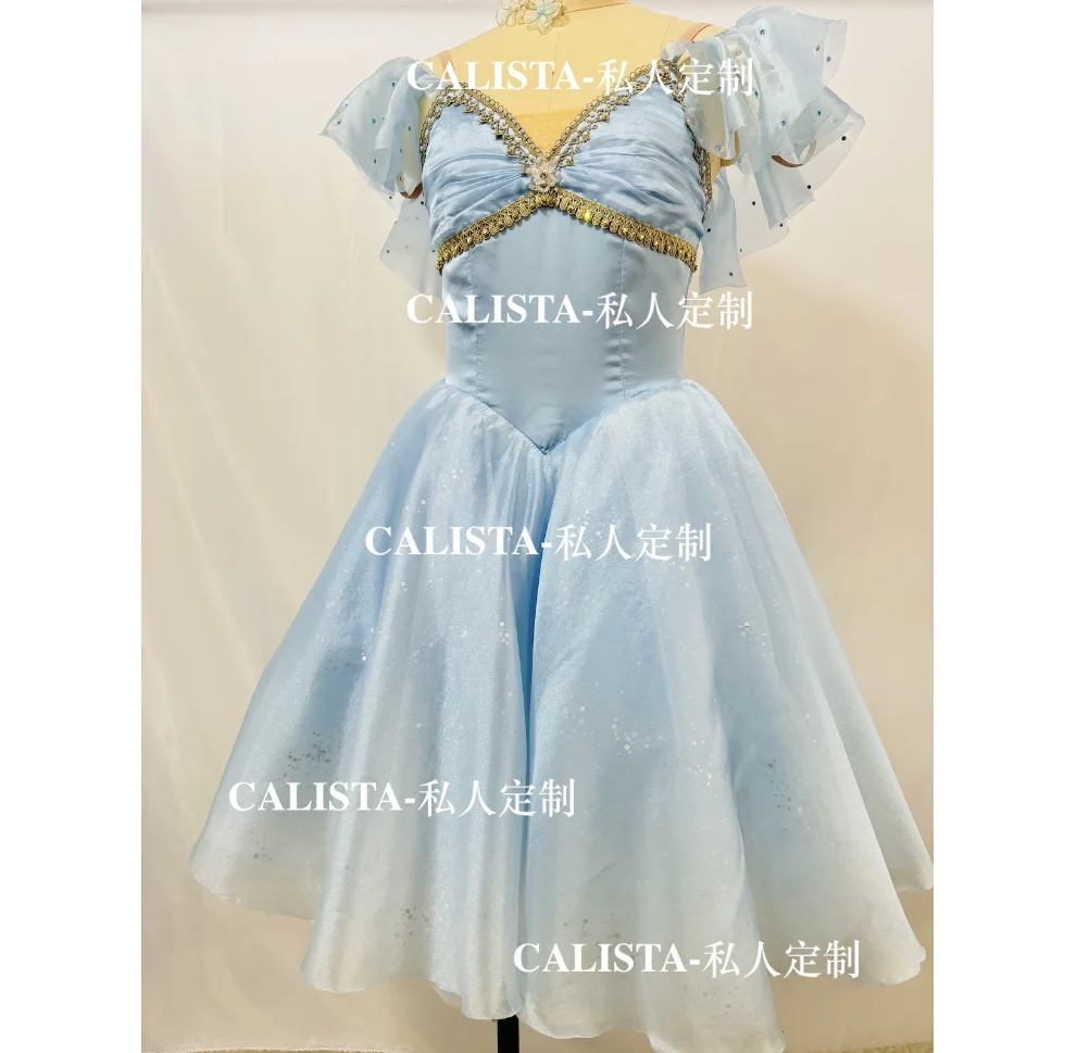 The Awakening of the Goddess of Flowers tutu Dawn Goddess Dawn Goddess private custom blue long gauze dress