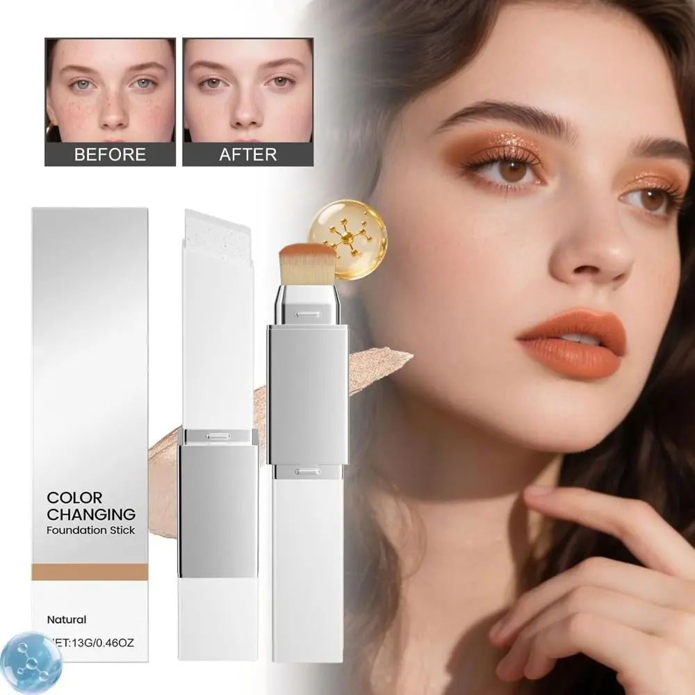 Neuer wasserfester, farbwechselnder Creme-Stick, matt, vollständig deckender Concealer-Creme-Stick, leichter Gesichtscreme-Stick mit cremiger Textur