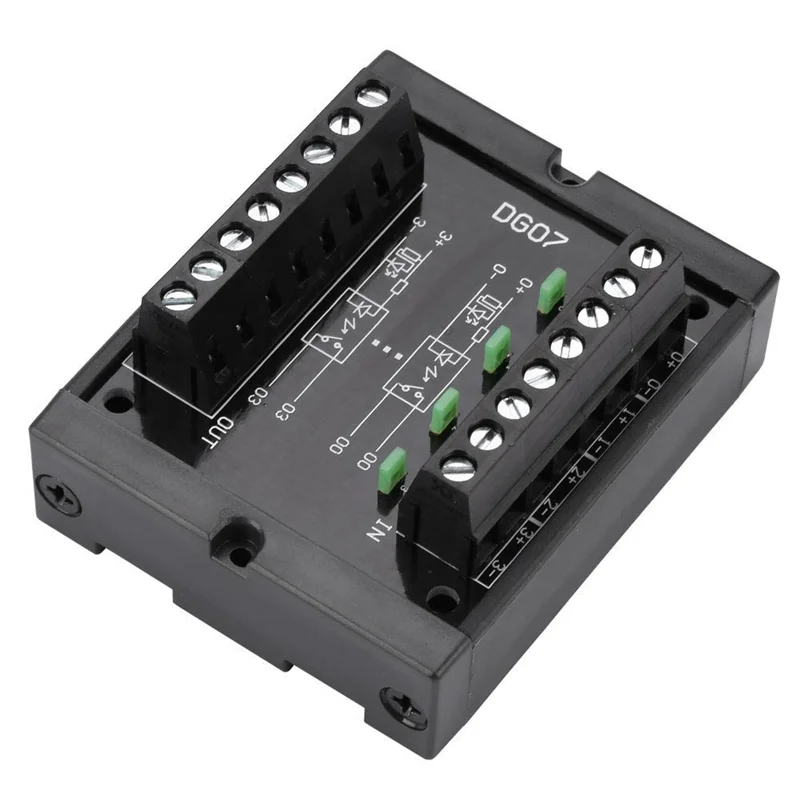 B04C-DG07 Level Converter, 4-Channel NPN To PNP Signal Conversion Level Converter Wide Voltage 10-28V
