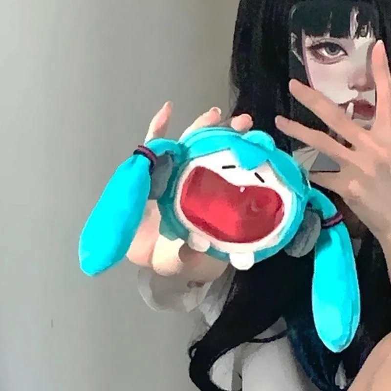 Śliczne Hatsune Miku Anime wielofunkcyjna pluszowa Mini pluszowa torba Kawaii torba na słuchawki kieszonkowa portmonetka dziewczyna prezenty