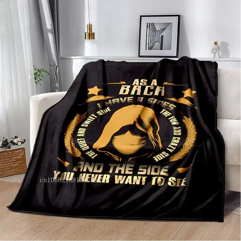 BACA - Bikers Against Child Abuse Logo Printed Blanket Soft Flannel Plush Portable Home Travel Camping Blanket