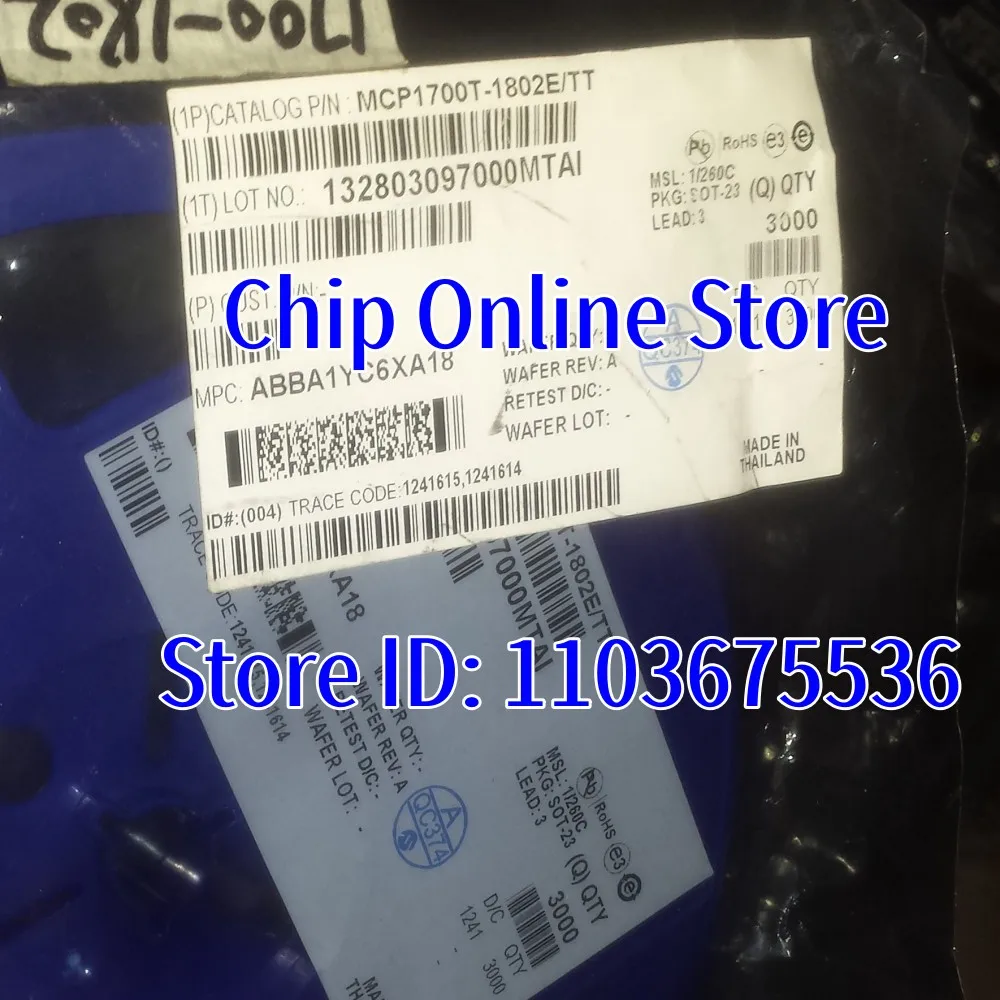 5~100pcs  MCP1700T-1802E/TT  MCP1700T-1802E/TT  MCP1700  SOT23-3  New Original