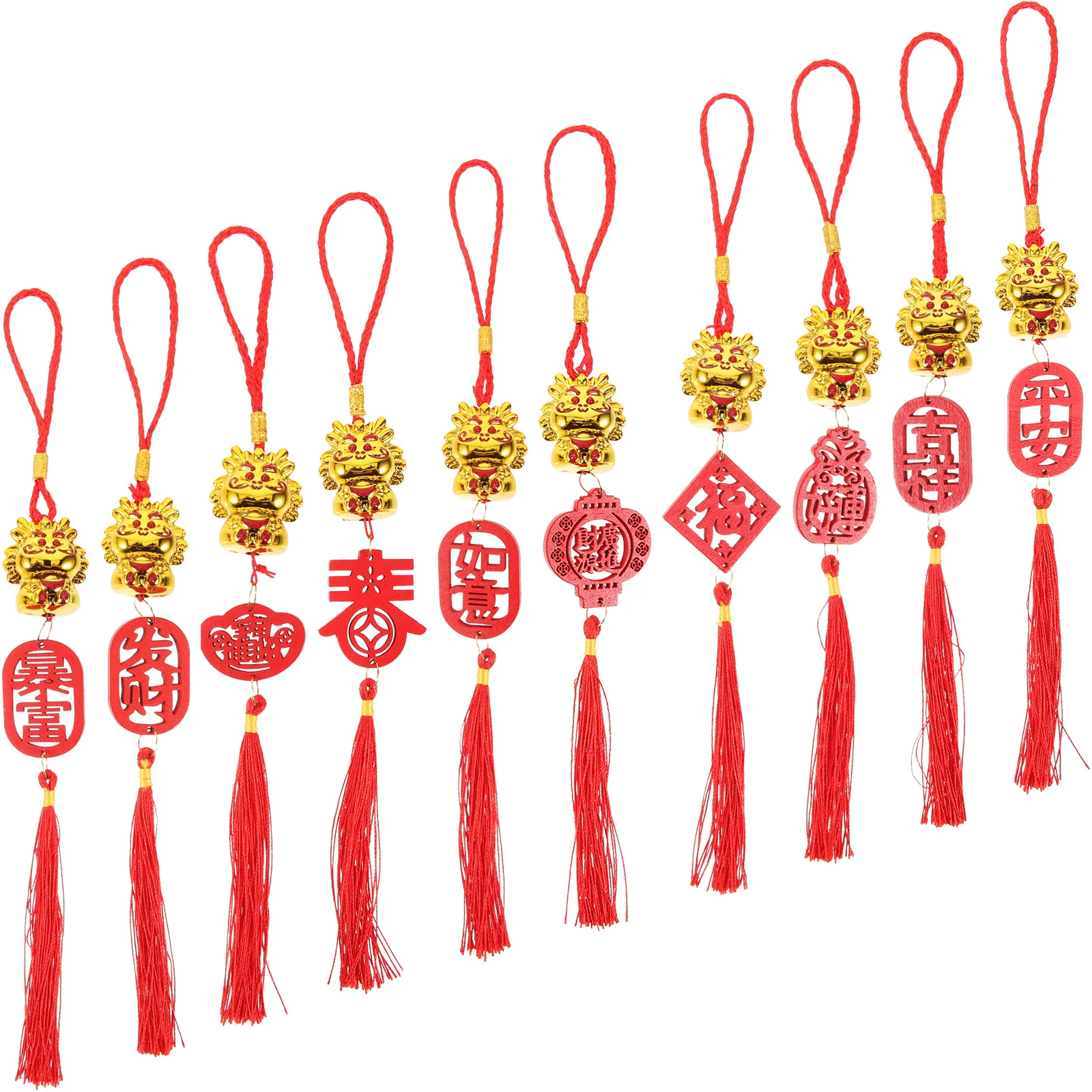 10 قطعة مهرجان الربيع الصيني شجرة الازدهار ديكور معلق البوليستر البلاستيك السنة الجديدة قلادة داخلي في الهواء الطلق جدار الباب #2