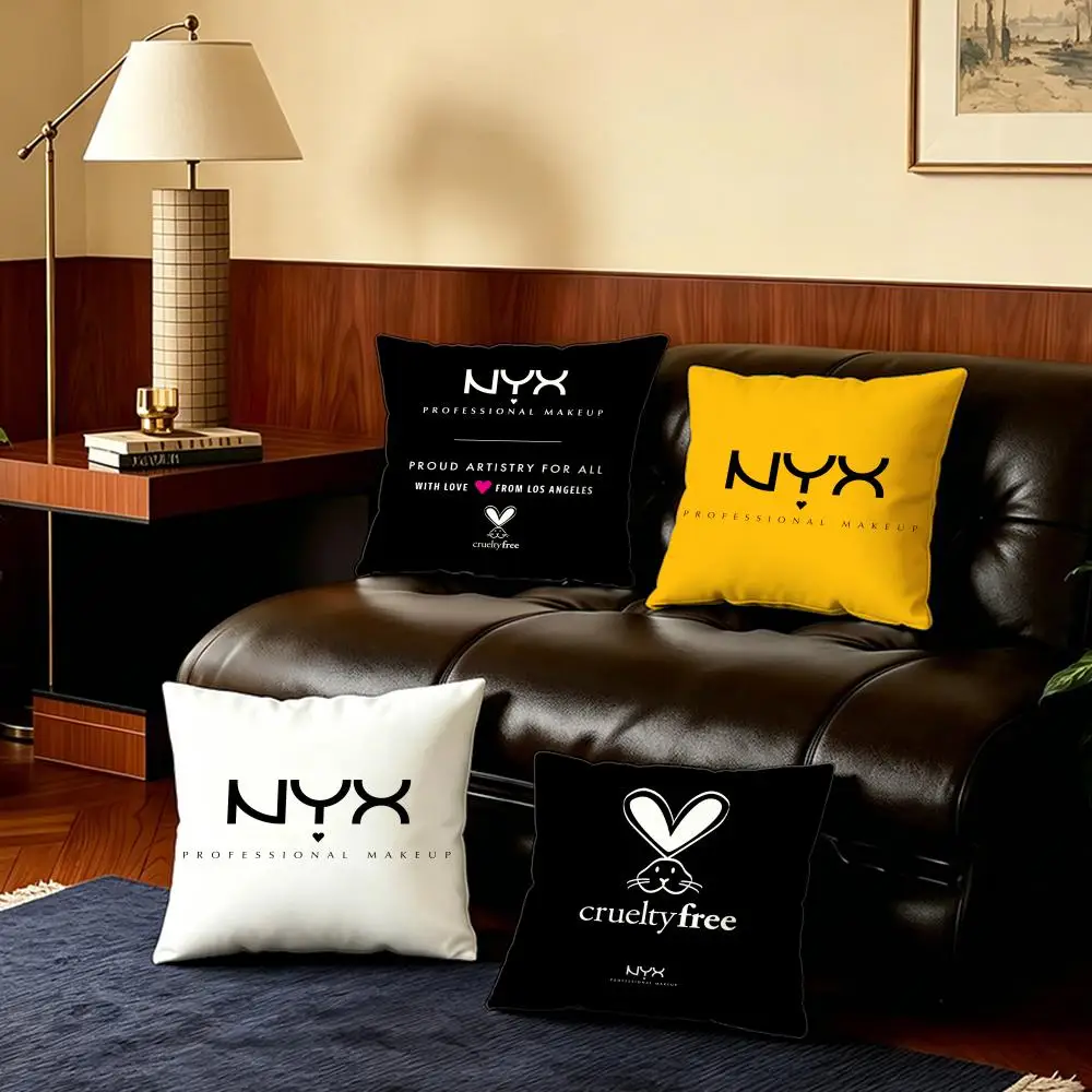 Capa de Almofada Glam N-NYX Professional MakeupS 4 Peças Ultra Macia de Pelúcia Curta 40x40 45x45 Boho para Sofá e Quarto