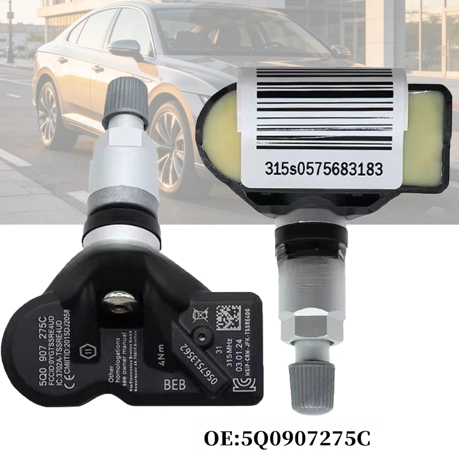 

Датчик давления в шинах (TPMS) 5Q0907275C для Volkswagen Tiguan Touareg 2015-2020, Audi Porsche Cayenne Panamera, только для частоты 315 МГц
