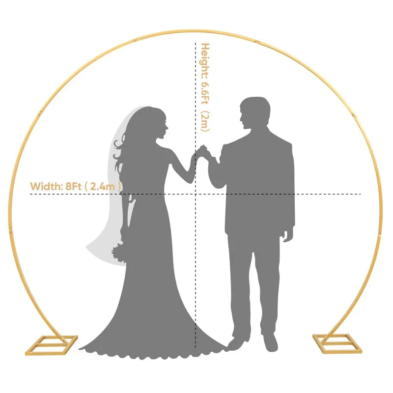 Metal Wedding Ceremony, Arch, Iron Art, Wedding Special Semi-circular Arch Support, Lawn Flower Rack, Circular Decorative Props