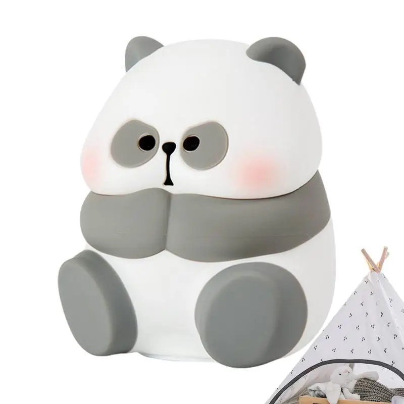 

Panda Silicone Lamp Panda Soft Night Light Animal Night Lamp Touch Control Rechargeable Convenient Silicone Animal Nursery Lamp