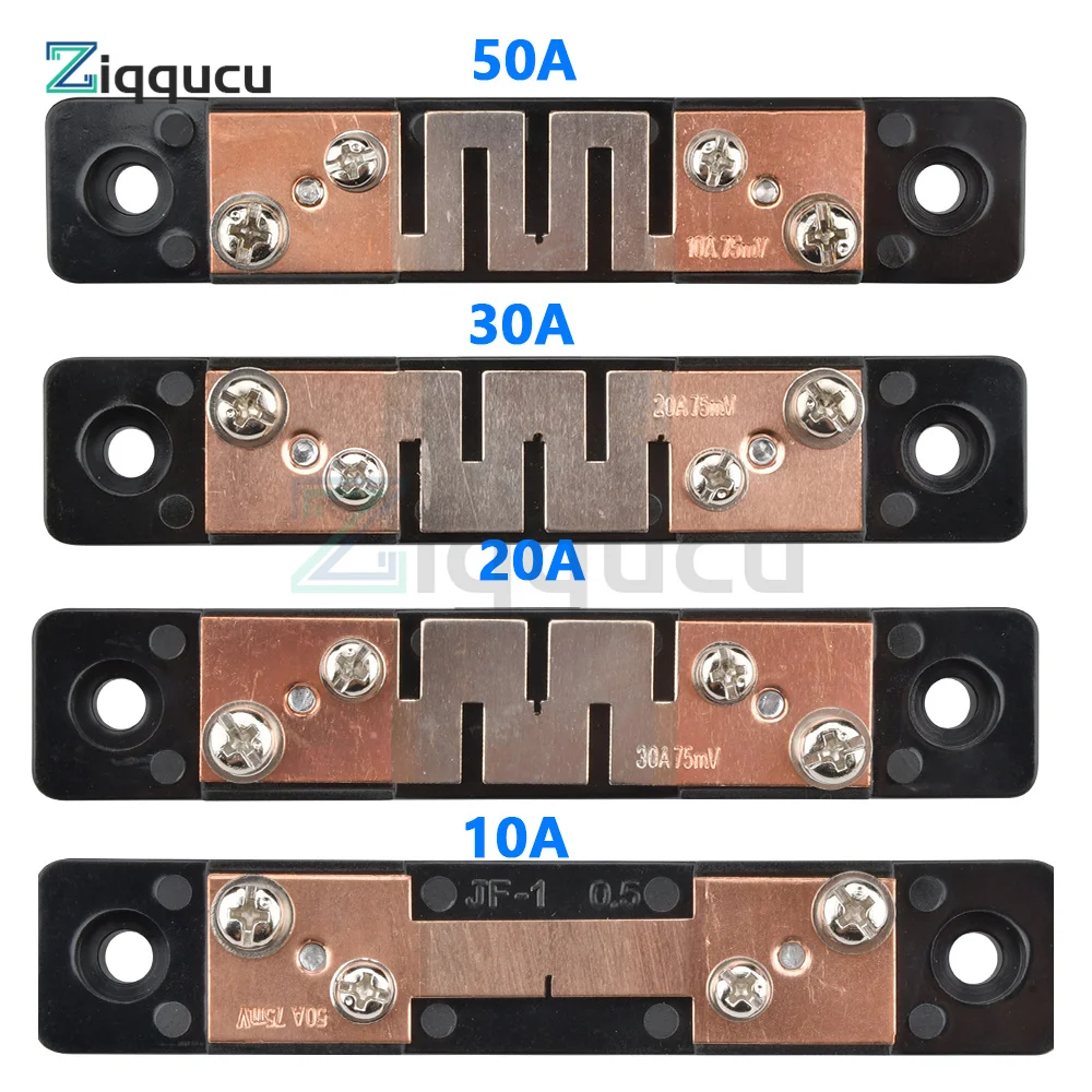 JF-1 Shunt 10A 20A 30A 50A 75mV DC Shunt Current Meter Shunt Resistor for Digital Voltmeter Ammeter Wattmeter Meter Shunt