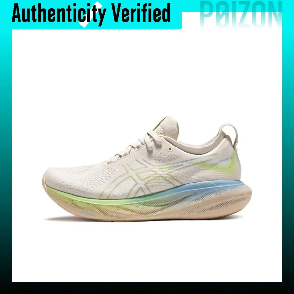 ASICS GEL Nimbus 25 Textile, Synthetic Leather Abrasion Resistant Breathable Low top Physical Fitness Test & Exam 1011B821-200