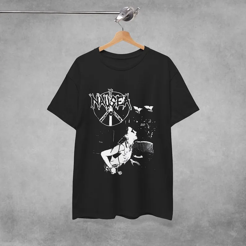 Nausea Amy Miret Graphic T Shirt, Doom, Disrupt, Electro Hippies, Punk, Subhumans, Crass