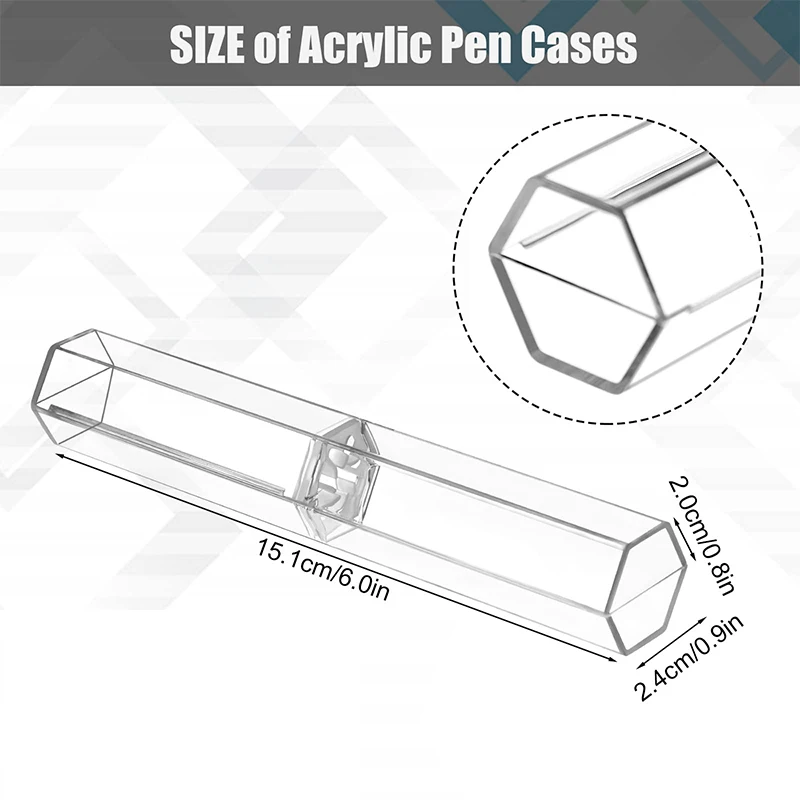 50Pcs Plastic Transparent Pen Cases Ballpoint Stylus Touch Pen Pencil Boxes Empty Clear Storage Cases For Students School